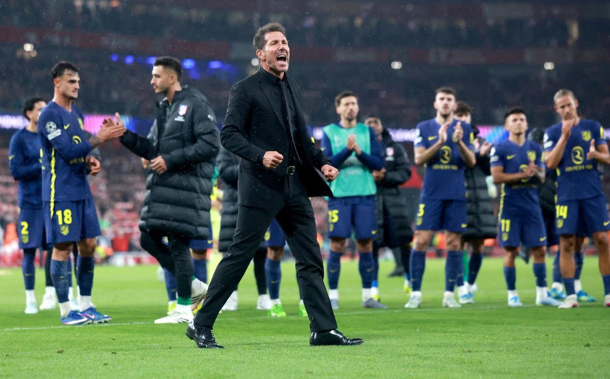 Simeone, tras la derrota del Atlético contra el Arsenal.
