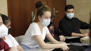 De izquierda a derecha, Josemi, Randa, Alma, Toni y Aarón, alumnos de tercero de ESO.