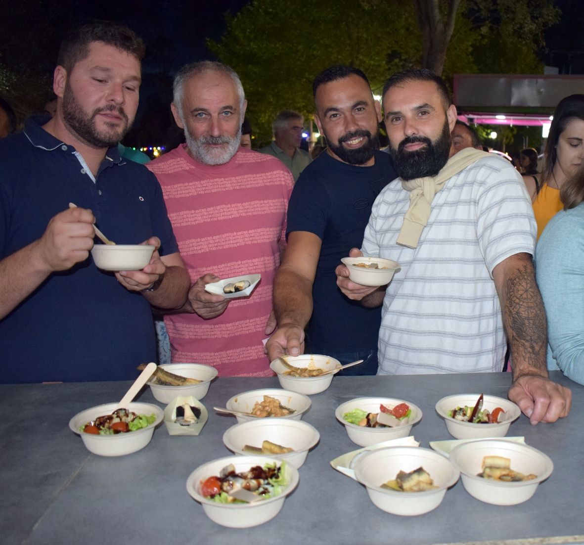 Un momento de la celebración de la fiesta de la caña y la anguila celebrada en Valga.