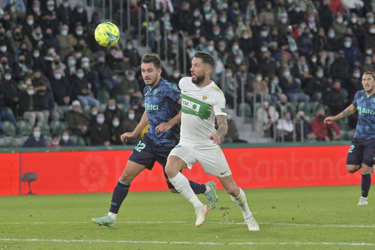 Tete Morente marcó un gol en el último Elche-Cádiz en el Martínez Valero