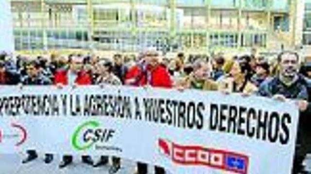 Protesta de funcionarios.