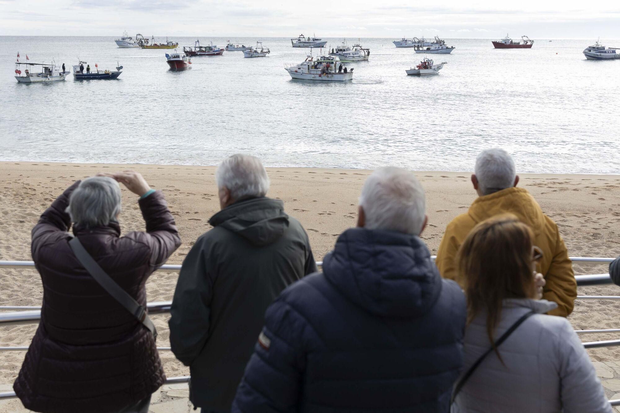 L'aturada de pescadors de Blanes, en imatges