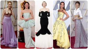 De izq. a der., Jessica Chastain, Emma Stone, Carey Mulligan, Alicia Vikander y Zendaya.