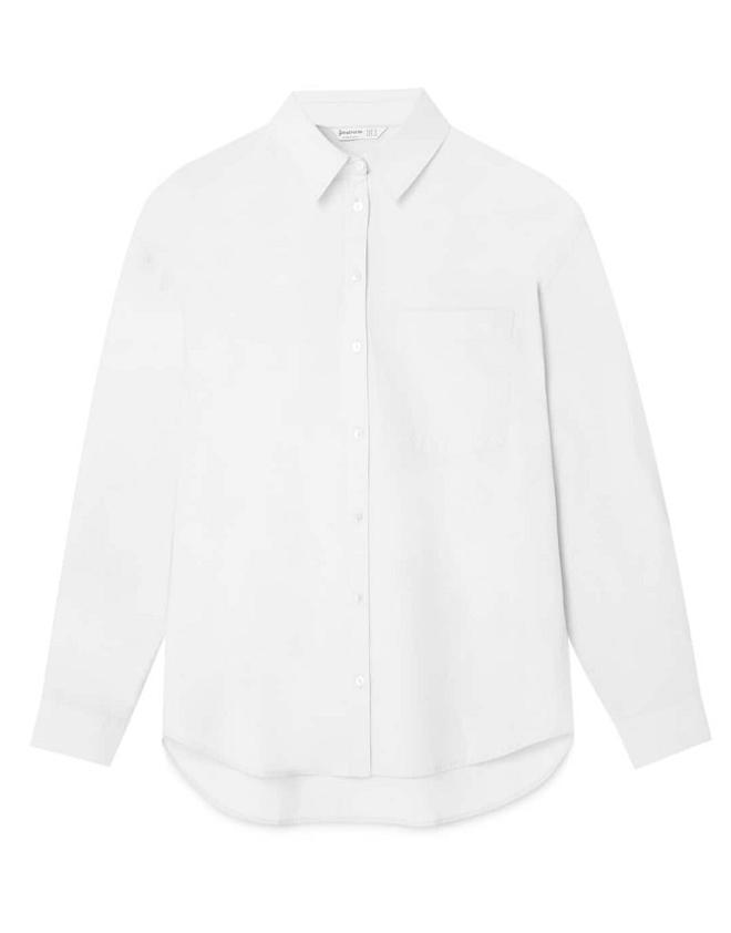 Camisa blanca básica de Stradivarius