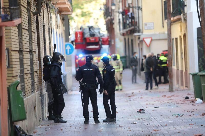 Tres okupas, detenidos en Pignatelli tras otra espectacular operación policial