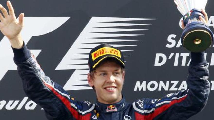 Vettel celebra su octava victoria.