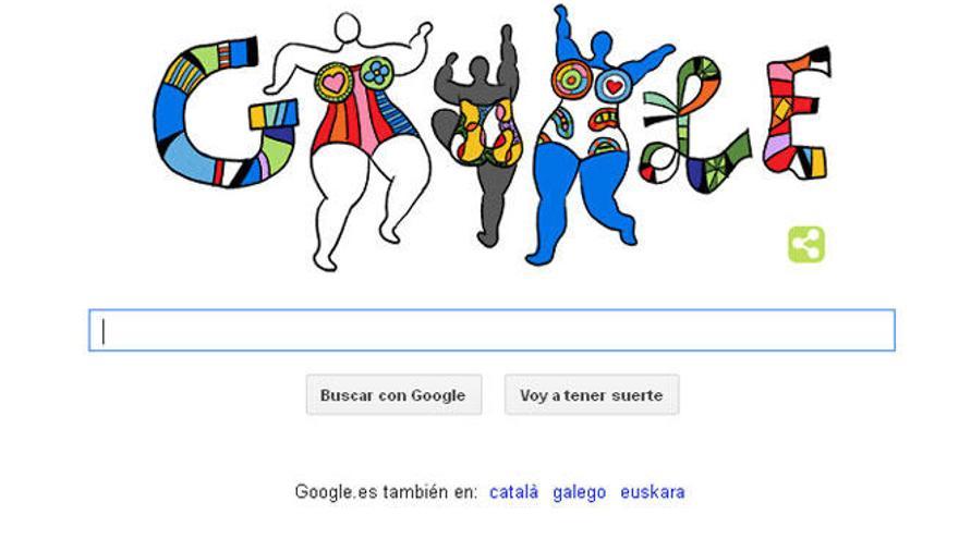 El &#039;doodle&#039; dedicado a Niki de Saint Phalle.