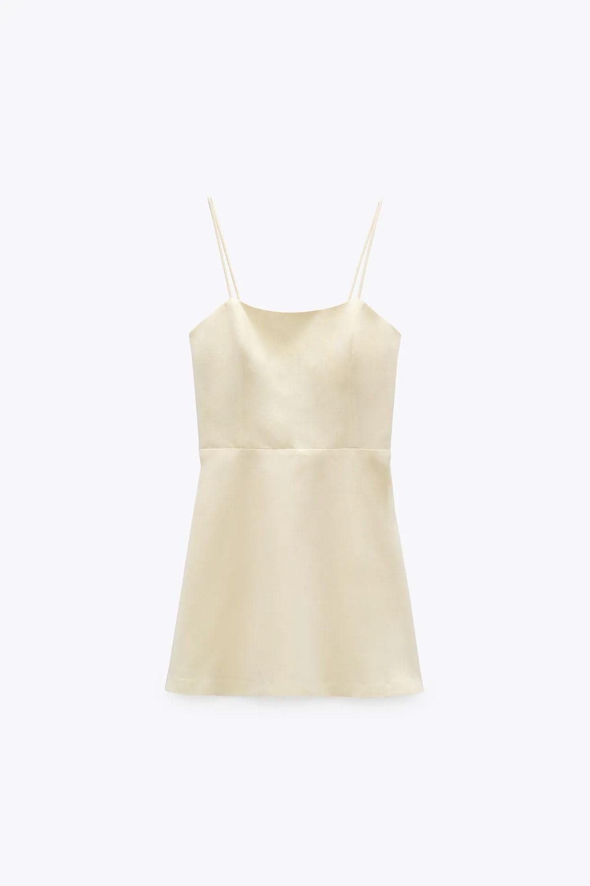 Vestido lino de Zara