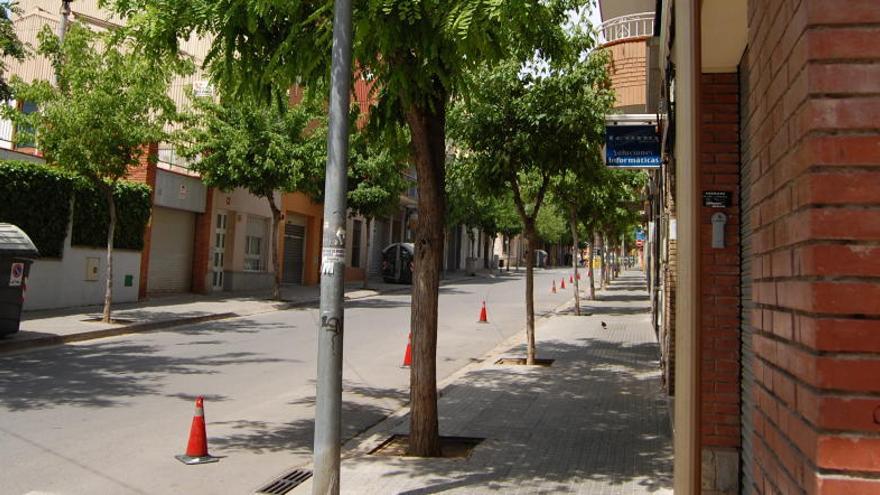 Foto d&#039;arxiu del Passeig del Progrés d&#039;Olesa.