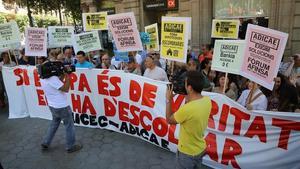 Concentración de afectados por preferentes y cláusulas suelo hipotecarias en Barcelona