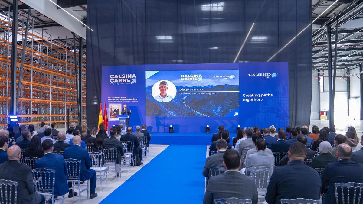 L'acte d'inauguració del nou centre logístic de Calsina Carré a Tànger, que ja està parcialment operatiu
