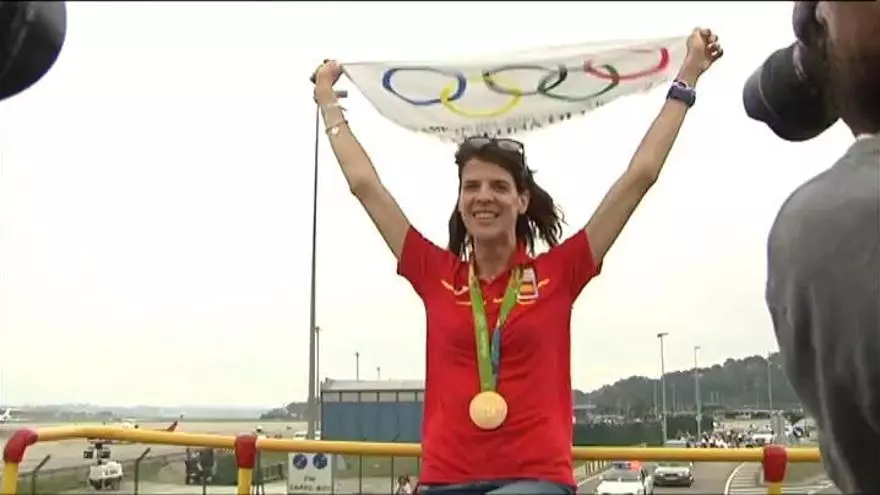 Ruth Beitia, recibimiento de altura en Santander