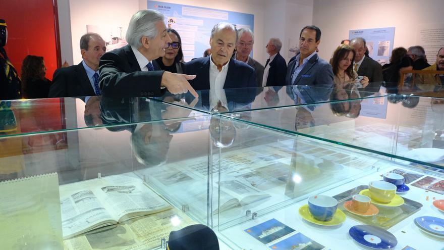 Exposición sobre la historia de la naviera Fred Olsen en el Museo Elder