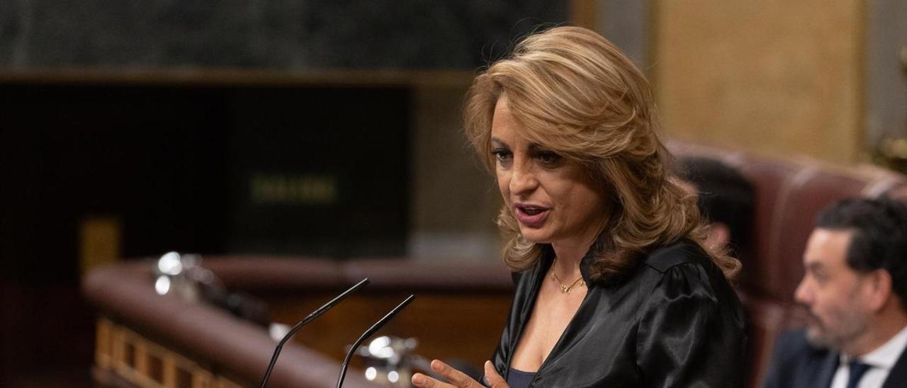 Cristina Valido en su intervención sobre menores migrantes en el Congreso