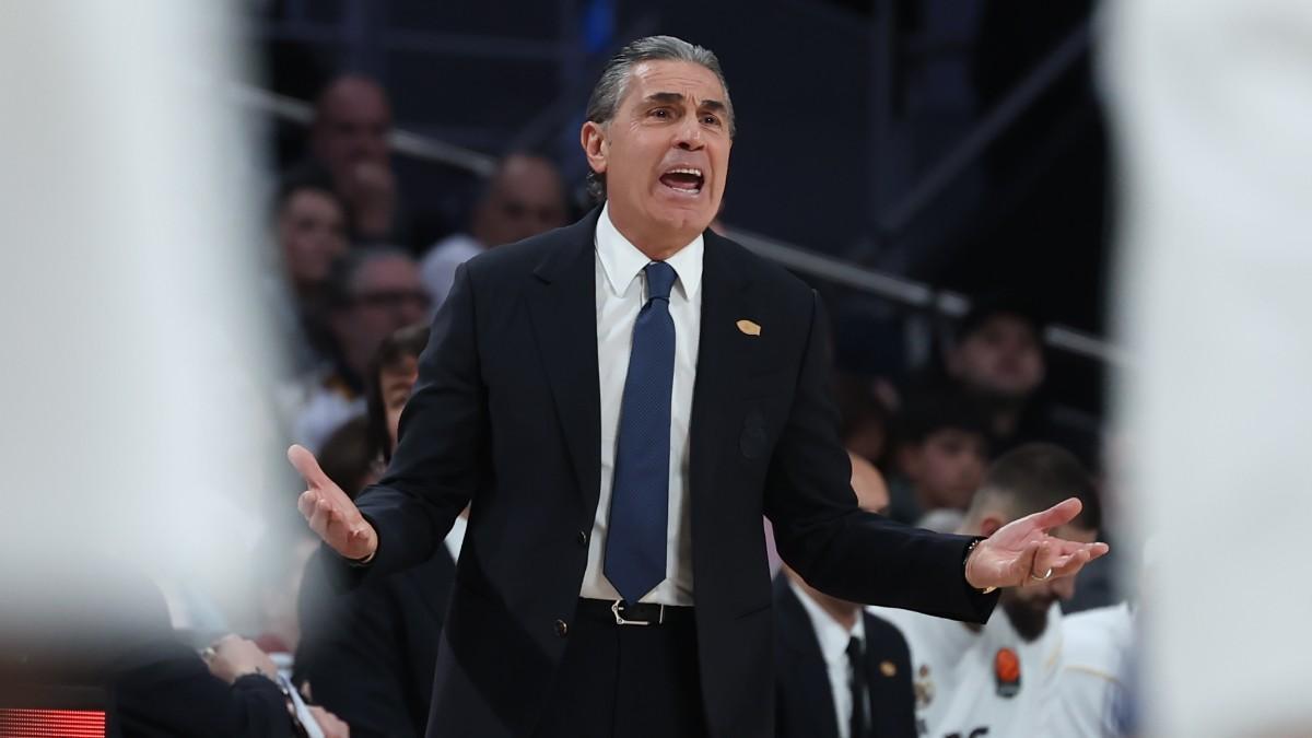 Sergio Scariolo, en el Clásico de Euroliga ante el Barça
