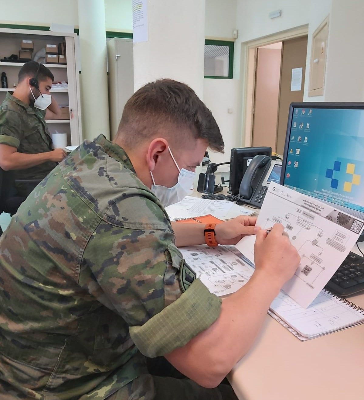 Rastreadores militares de Canarias, cuatro meses de lucha contra la pandemia