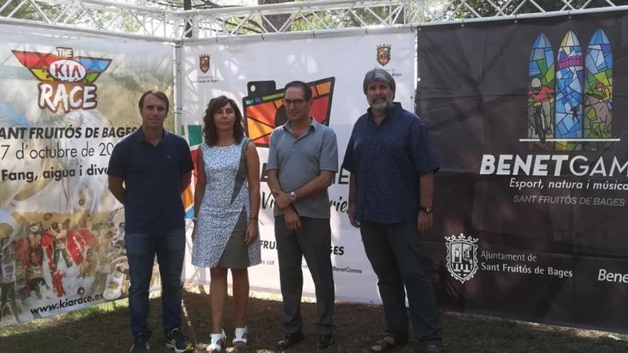 Albert Balcells (Ocisport), Antònia Raich (Althaia), Joan Carles Batanés (alcalde) i Tomàs Casero (regidor d´esports)