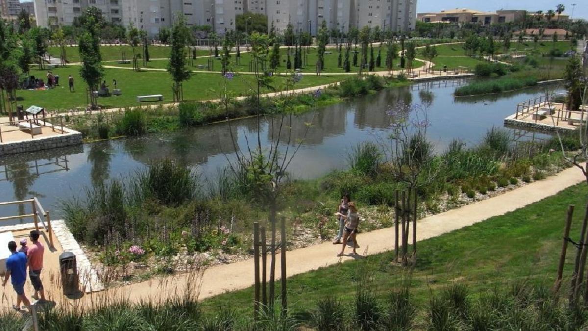 Vista parcial de La Marjal de Alicante, un parque antirriadas pionero en España