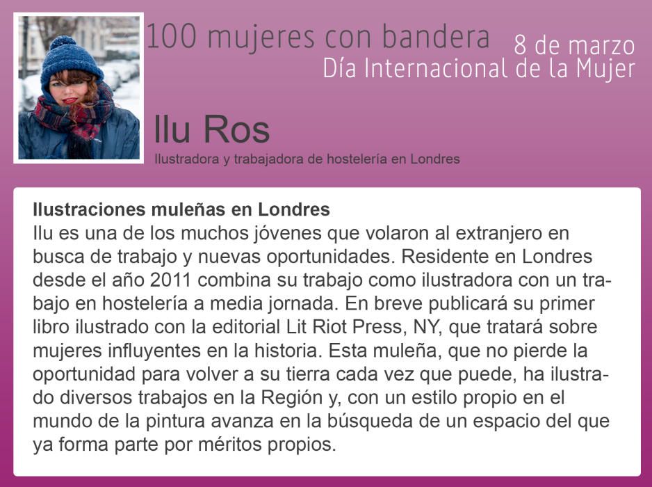 100 mujeres con bandera