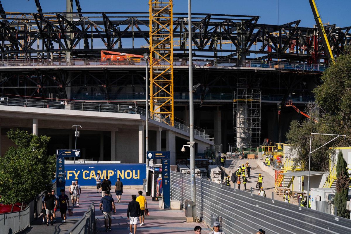Las obras del Camp Nou, este mes de julio.