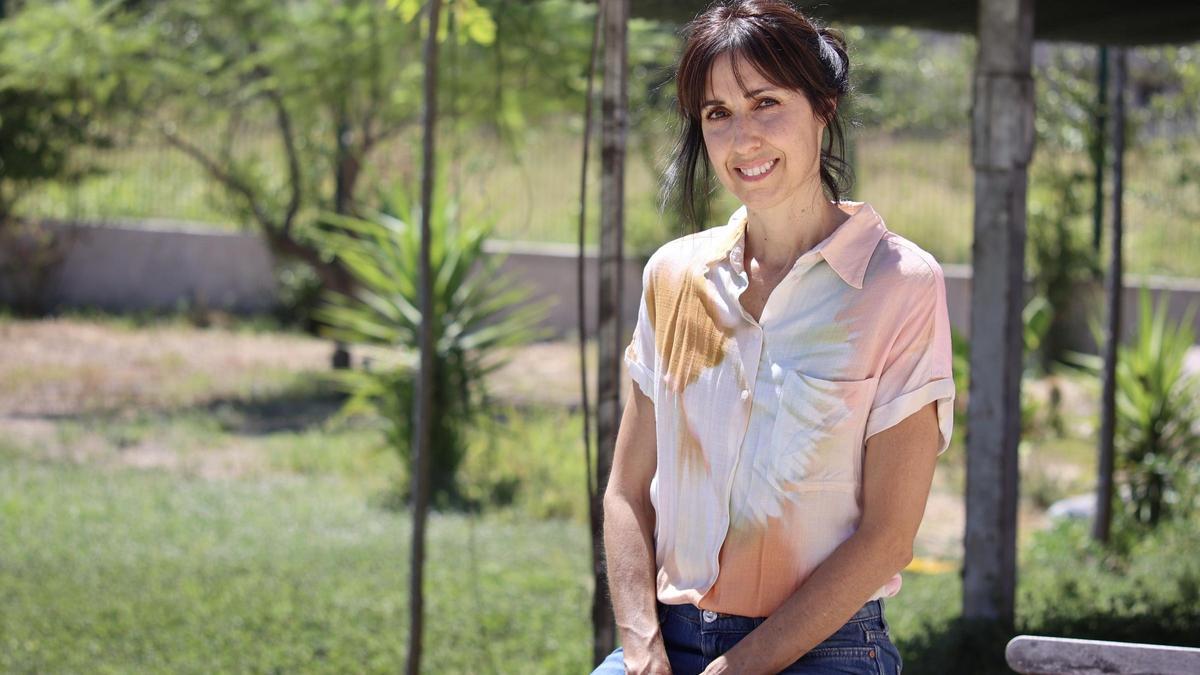 Eva Libertad en su casa de la huerta de Molina de Segura.