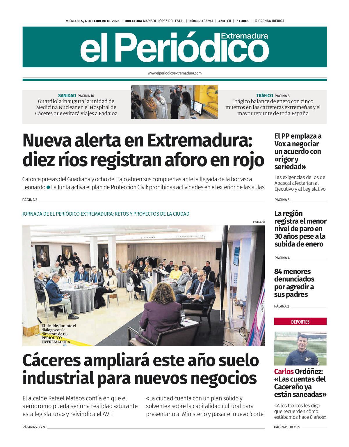Consulta la portada correspondiente al día 4 de febrero de 2026