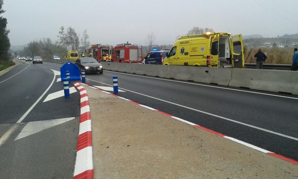 Accident a la C-55, a Sant Vicenç