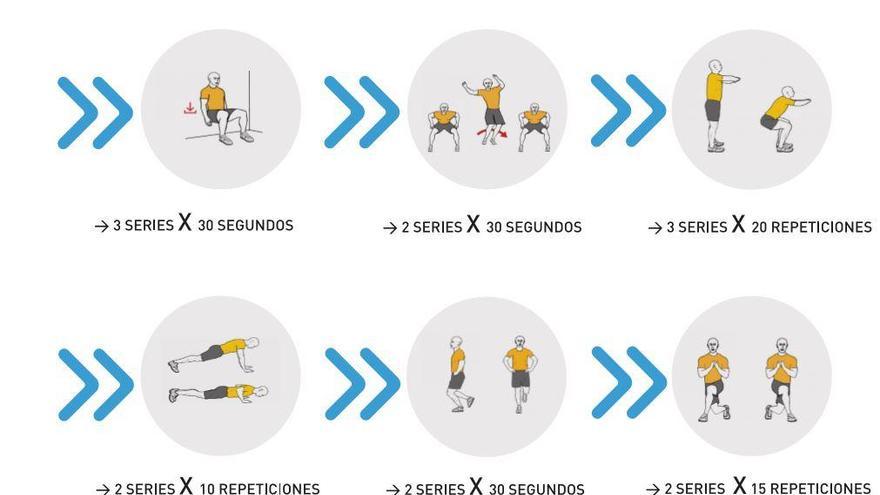 Tablas de ejercicios para mantener la forma en casa