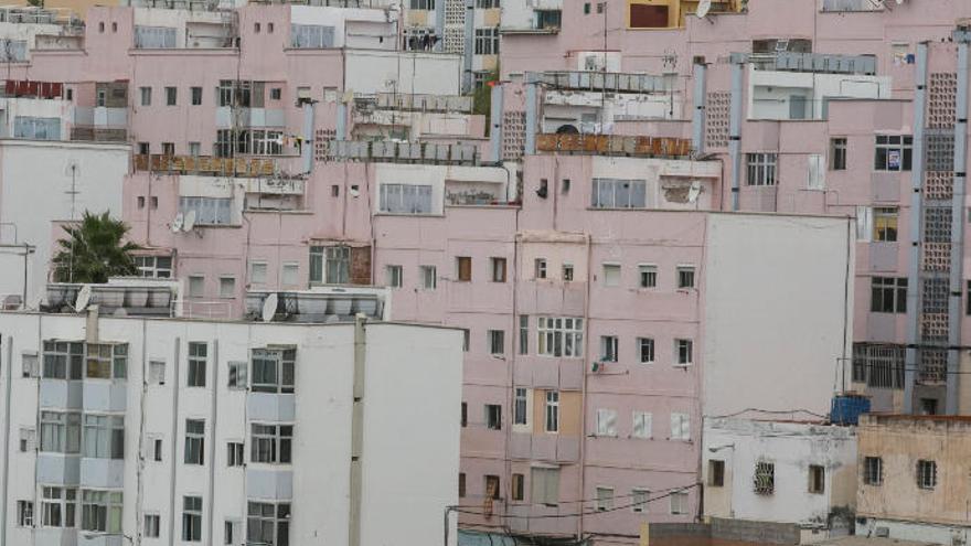 Vista de varias viviendas del barrio de Las Rehoyas.