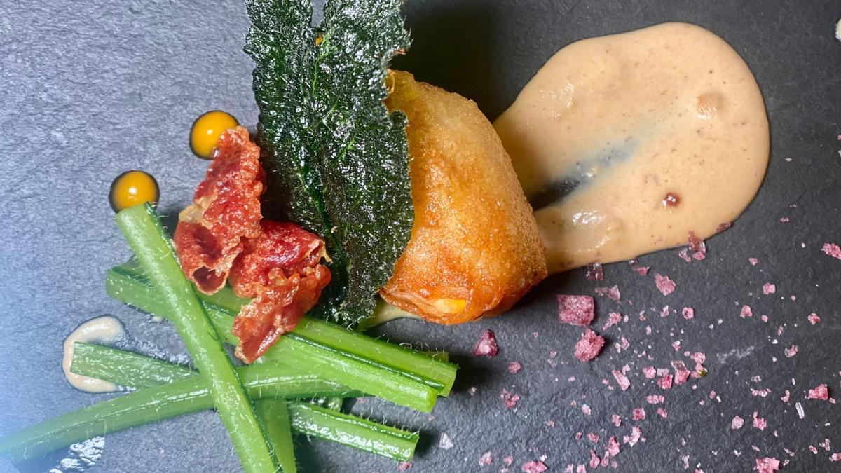 Una de las tapas que Aragón ha presentado para dar a conocer su gastronomía en Irlanda.