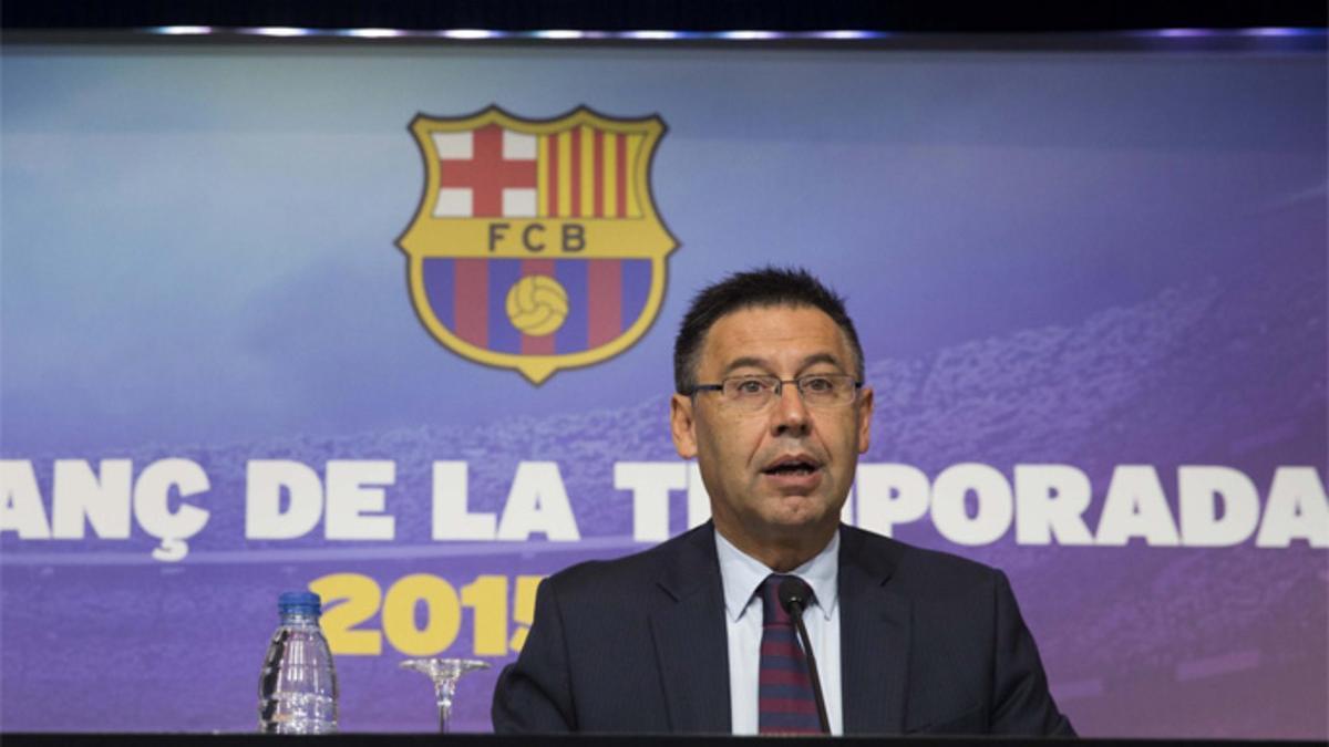 Bartomeu, en la rueda de prensa de balance de temporada