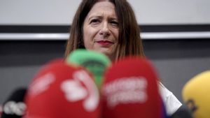 La exmilitante socialista Leire Díez durante una rueda de prensa