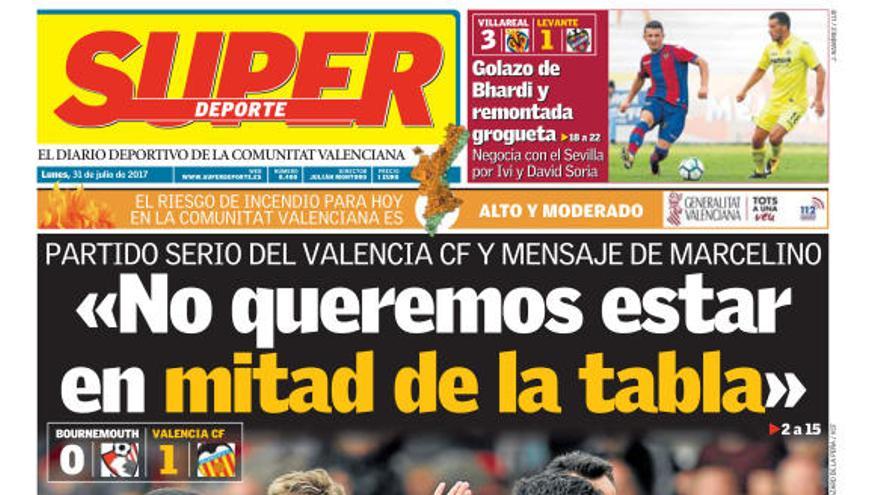 Así vienen las portadas deportivas de este 31 de julio