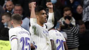 Casemiro, en un partido del Real Madrid.