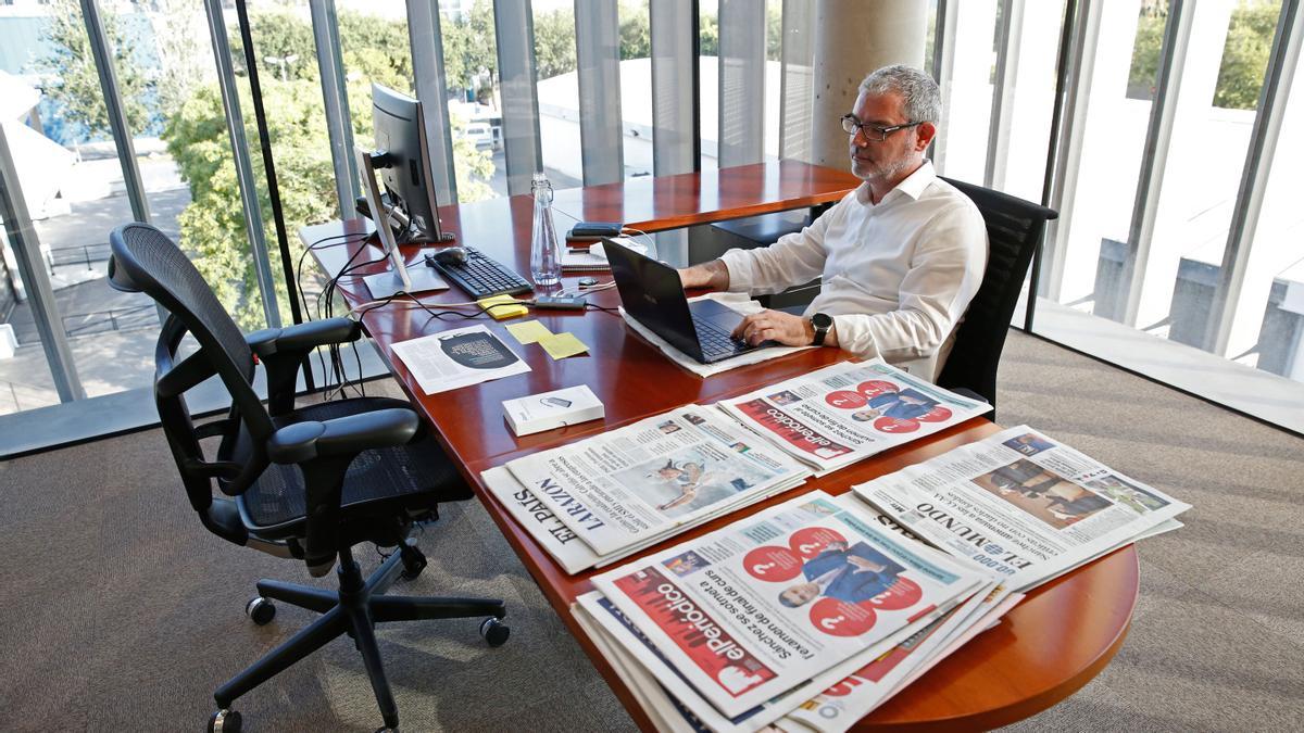 Jorge Martínez,  jefe de diseño de Prensa Ibérica.