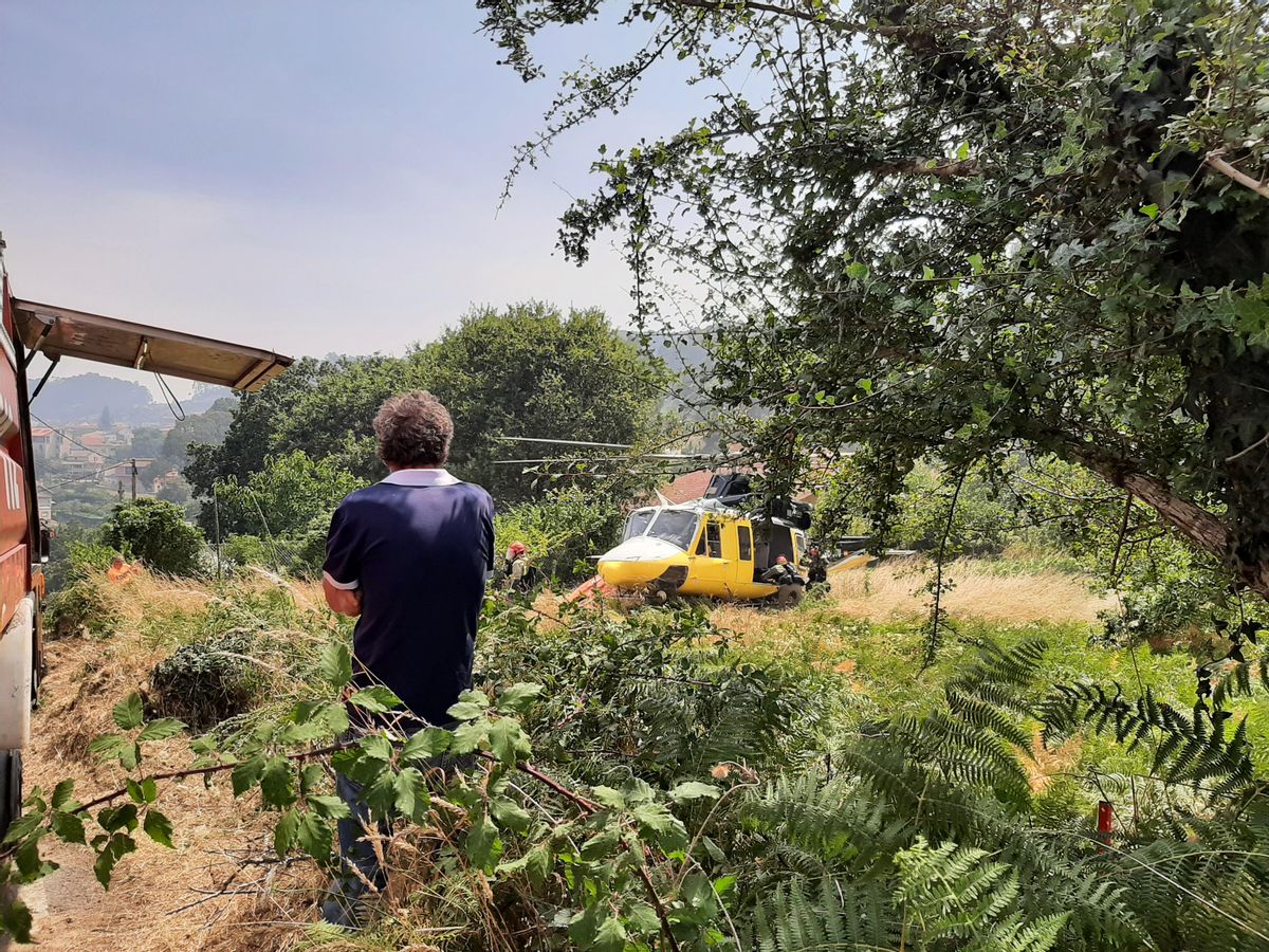 Medio Rural movilizó al helicóptero con base en O Campiño.