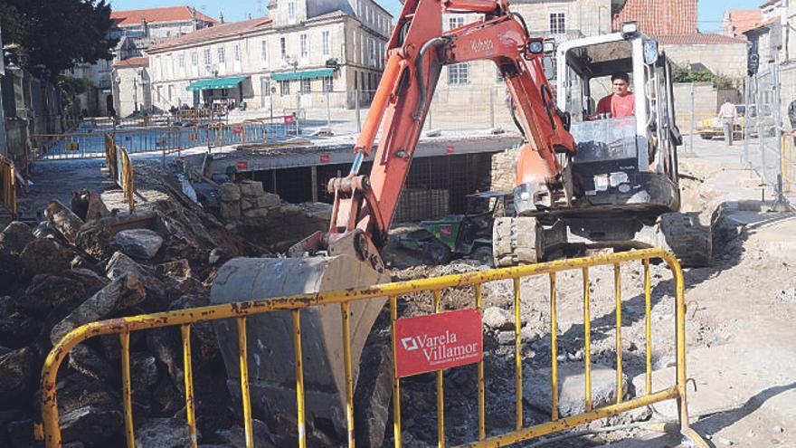 Trabajos en el lugar que servirá de entrada al futuro centro de interpretación.