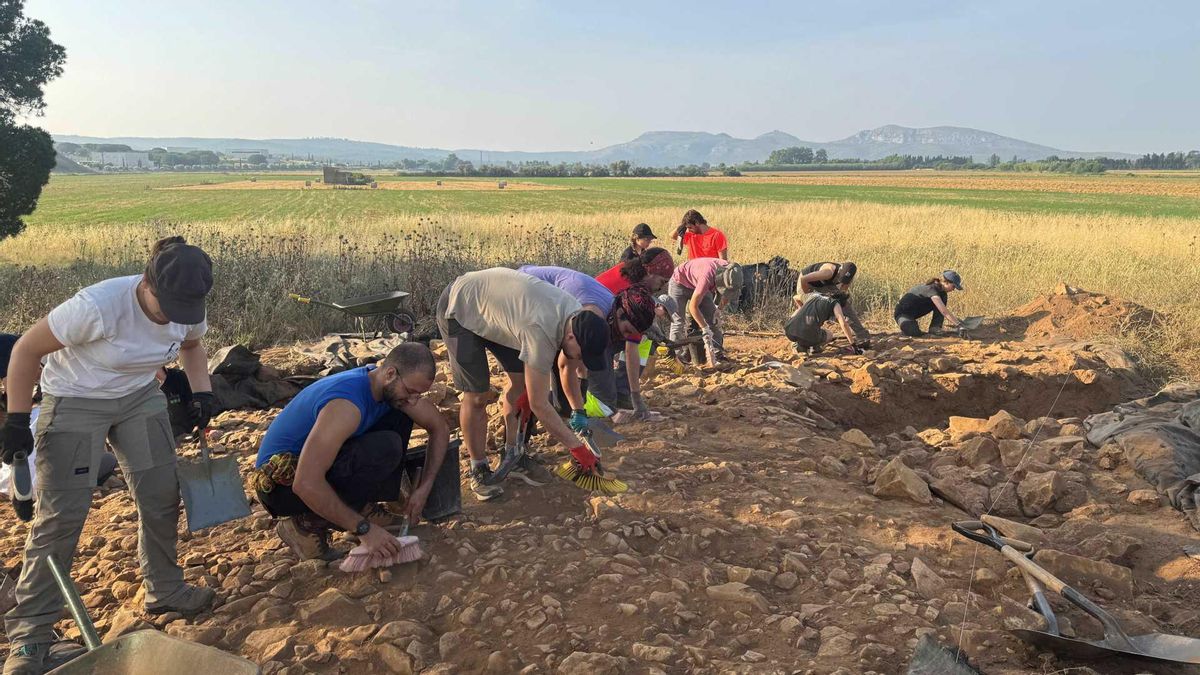 La campanya arqueològica al Turó de Vilanera, a L'Escala, aquest juny.