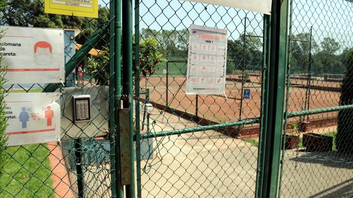 Instalaciones del club de tenis de Cassà de la Selva