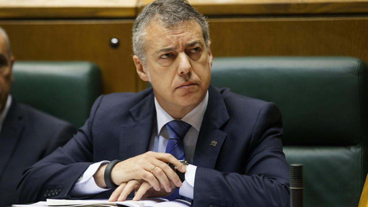 El lendakari Iñigo Urkullu, en el Parlamento vasco.