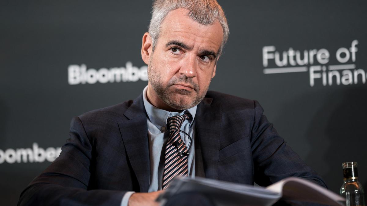 Archivo - El presidente y Consejero delegado de Aena, Maurici Lucena, interviene durante el foro de Bloomberg "Futuro de las Finanzas: Perspectivas Económicas de España 2025", a 8 de octubre de 2025, en Madrid (España).