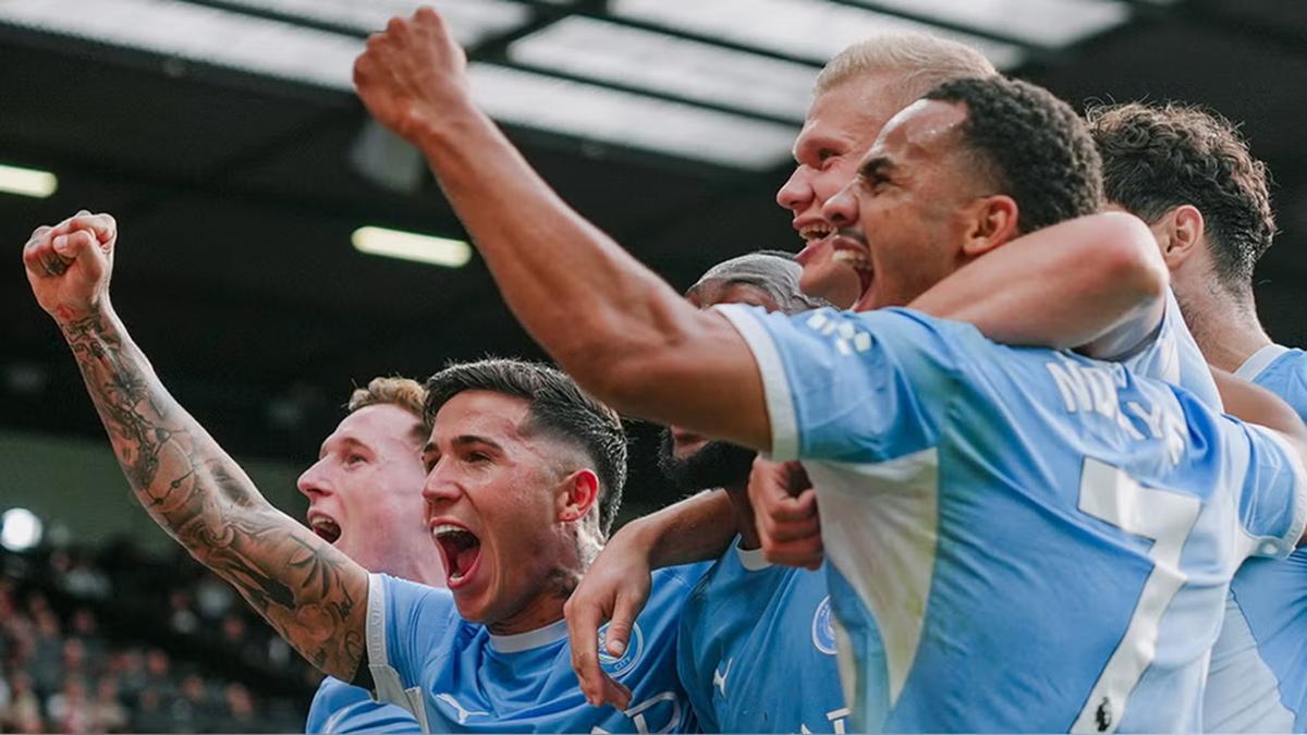 Manchester City, en su polémica victoria durante el último derbi de Manchester