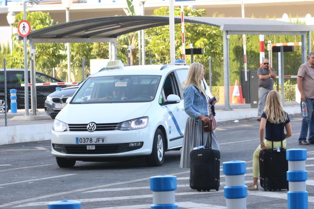 La huelga de taxis en la Feria de Málaga