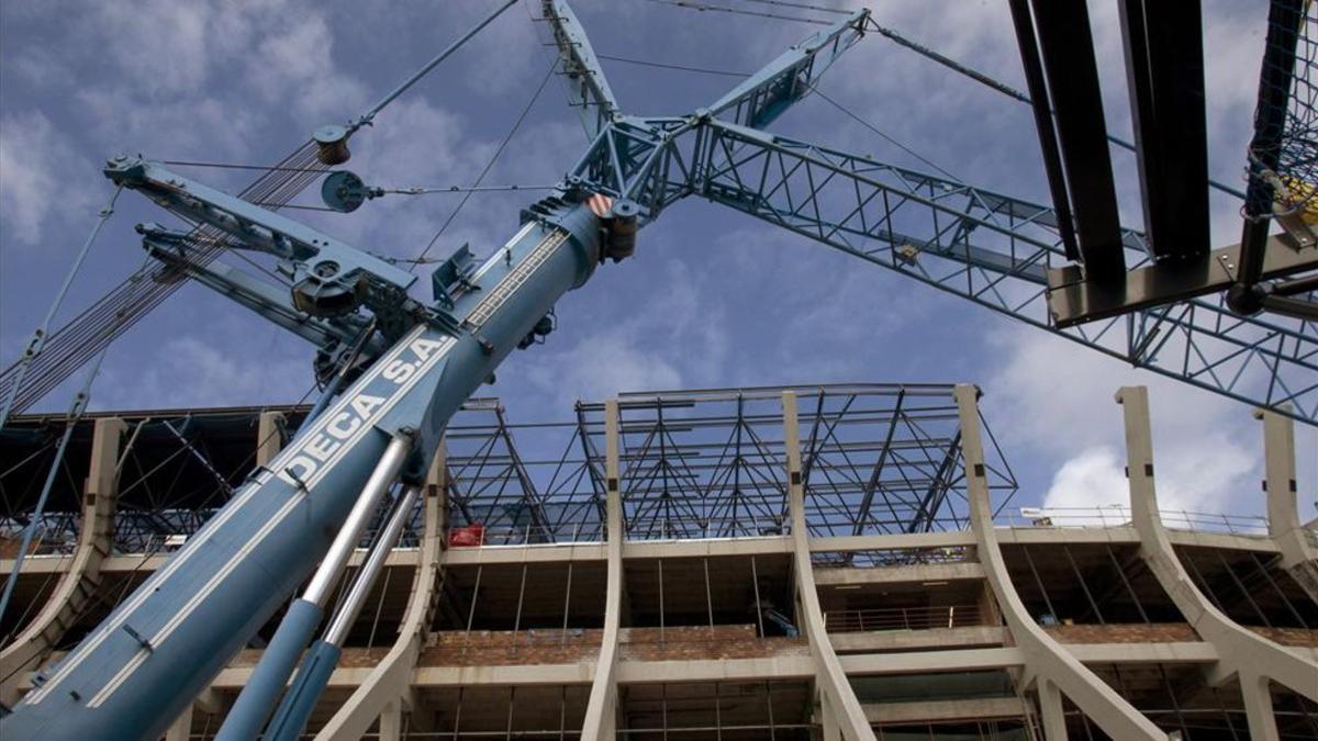 Vista de la estructura que está sobre la grada de Río