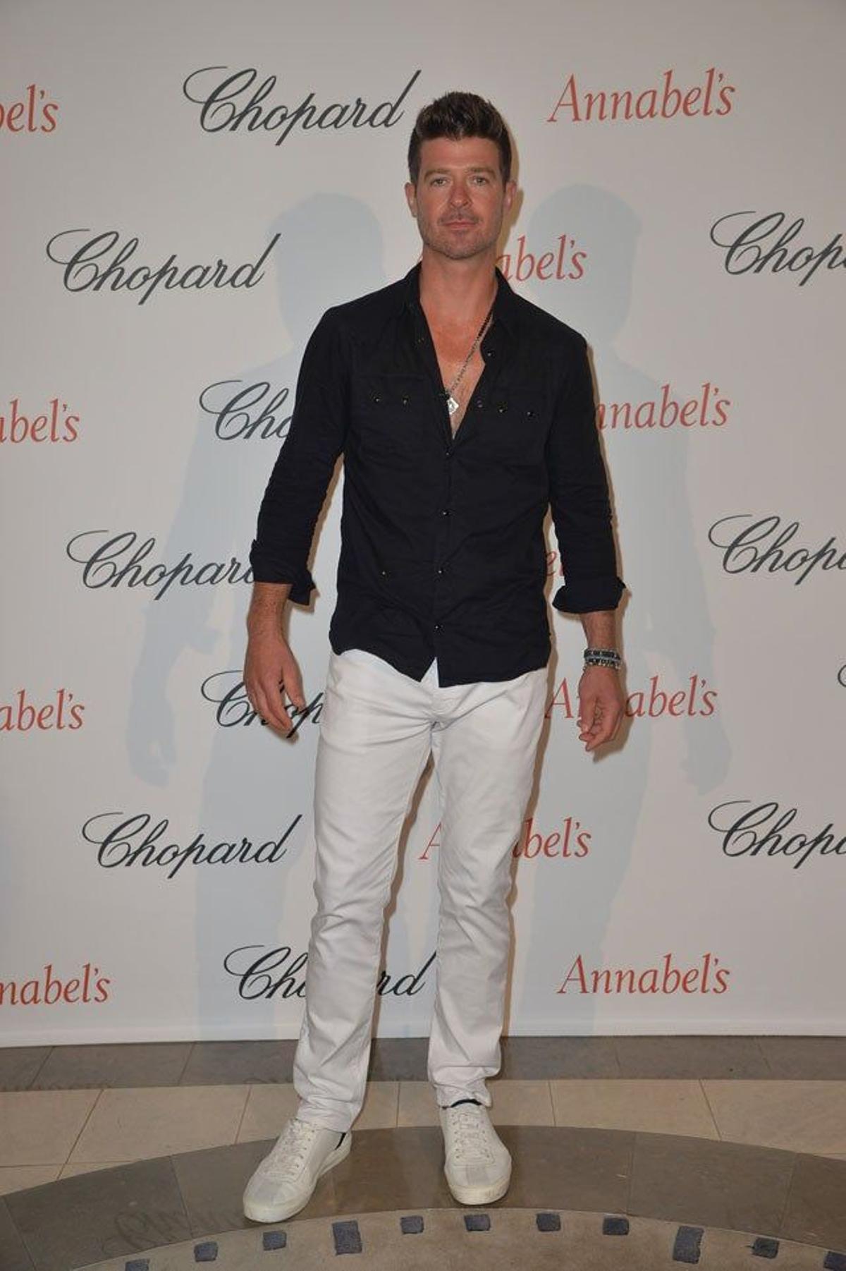 Robin Thicke en la fiesta de Chopard en Cannes