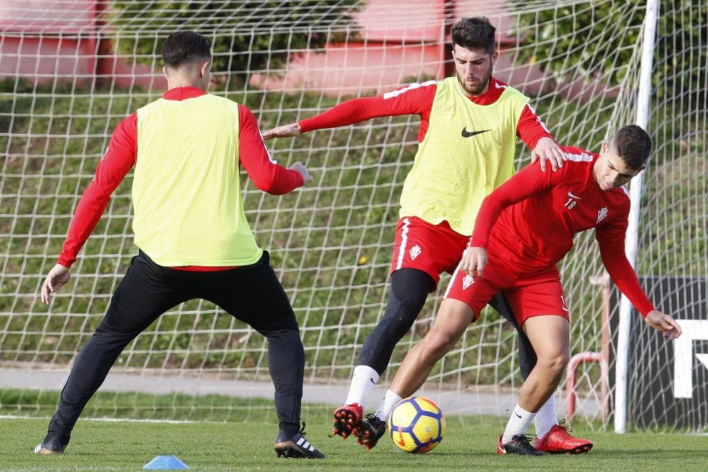 Primer entrenamiento del Real Sporting del 2018