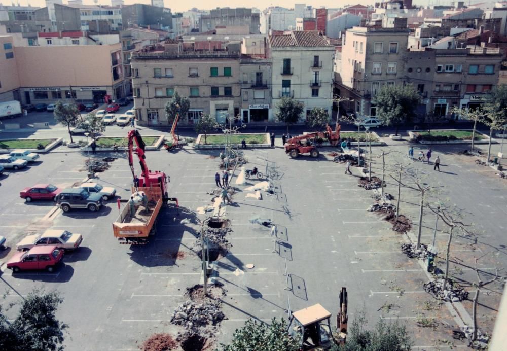 El procés de construcció de la plaça Catalunya
