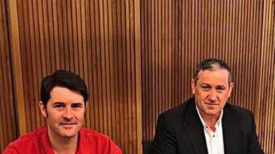 Javier Faúndez, durante la reunión mantenida con la CHD.