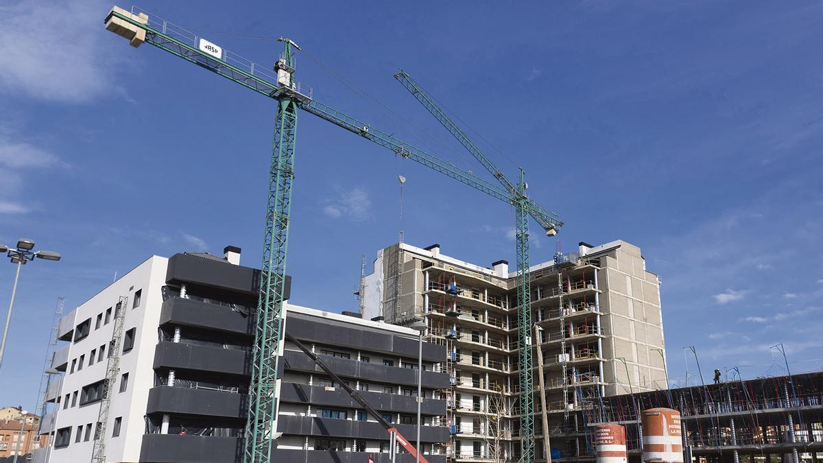 viviendas en construcción.