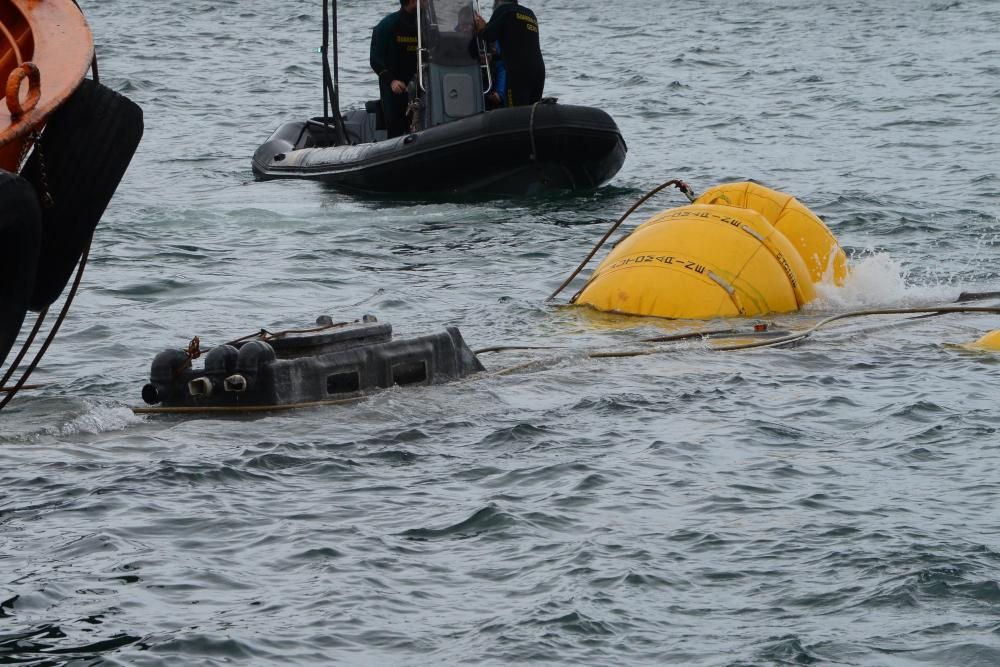 El narcosubmarino de Aldán abre la escotilla